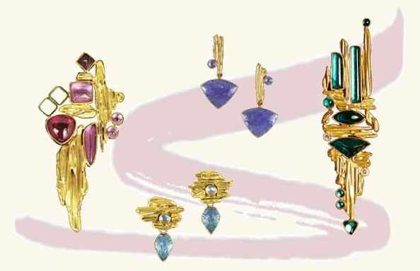 Gold & Gemstone Jewelry Collage