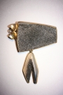 Gray drusy pin