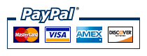 PayPal accepts MC, Visa, Amex, Discover.